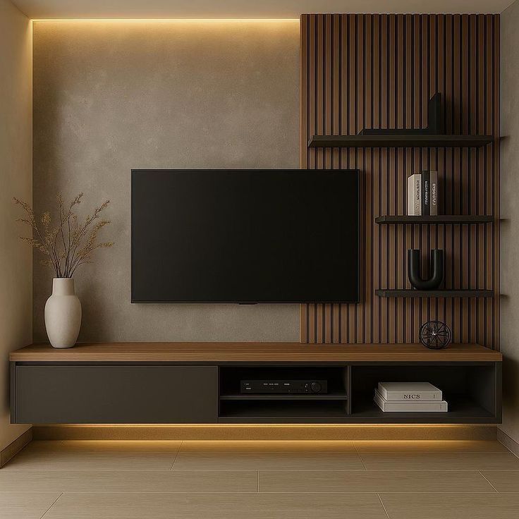 Floating TV Wall